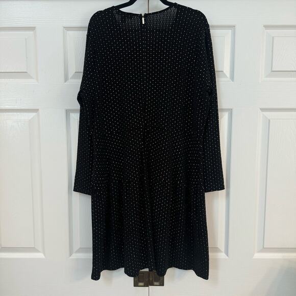 MICHAEL Michael Kors drop waist embellished dress w/shirred skirt black velvet - Picture 4 of 11